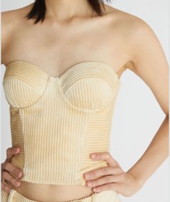 Top bustier in velluto <br />  <br />